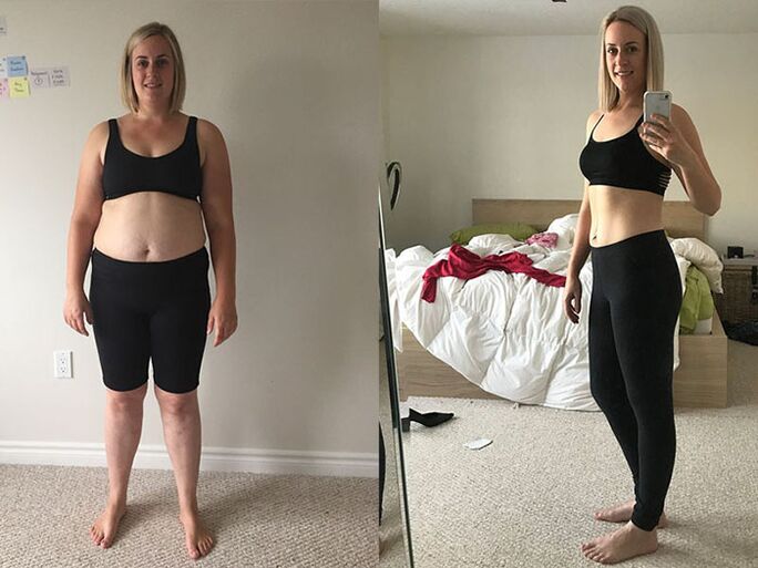 Antes e despois da extrema perda de peso nunha semana na casa